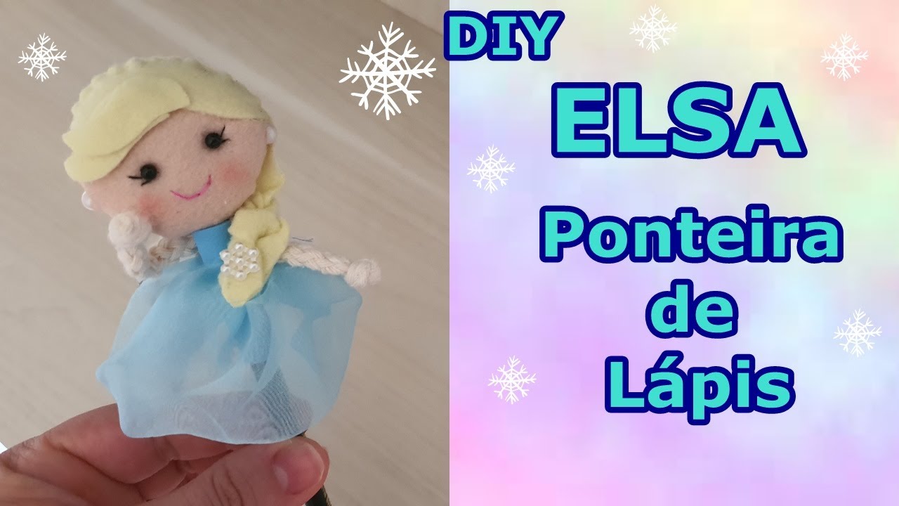 DIY ELSA ponteira de Lápis - How do you make a little Elsa