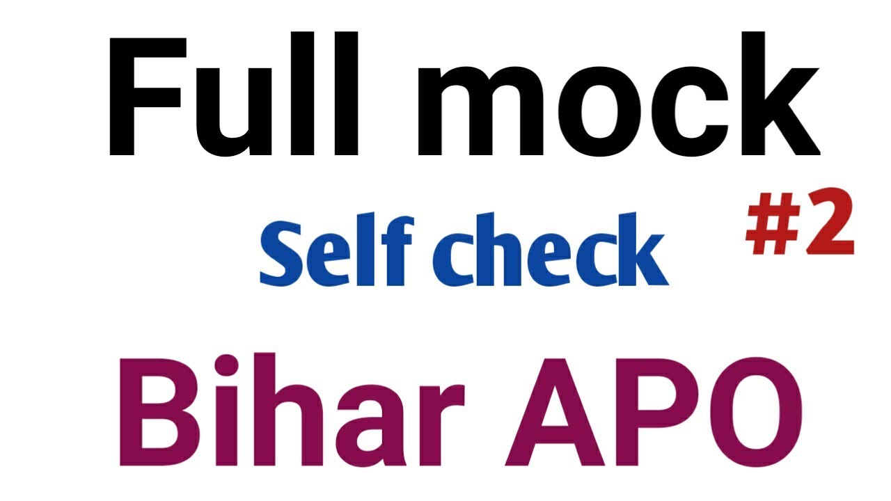 full mock test GS paper Bihar APO 2021- BY TARGET FOR IQ