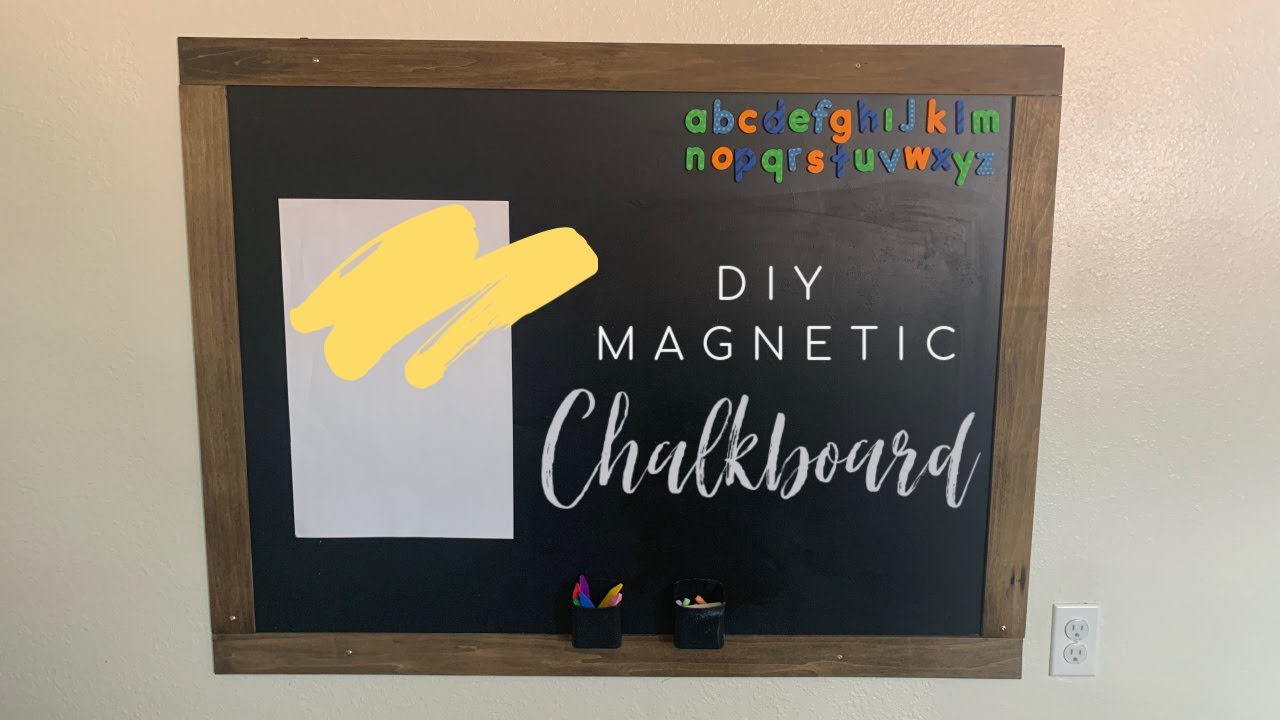 Как сделать магнитную доску для рисования мелом // Большая доска в рамке своими руками // Магнитн...