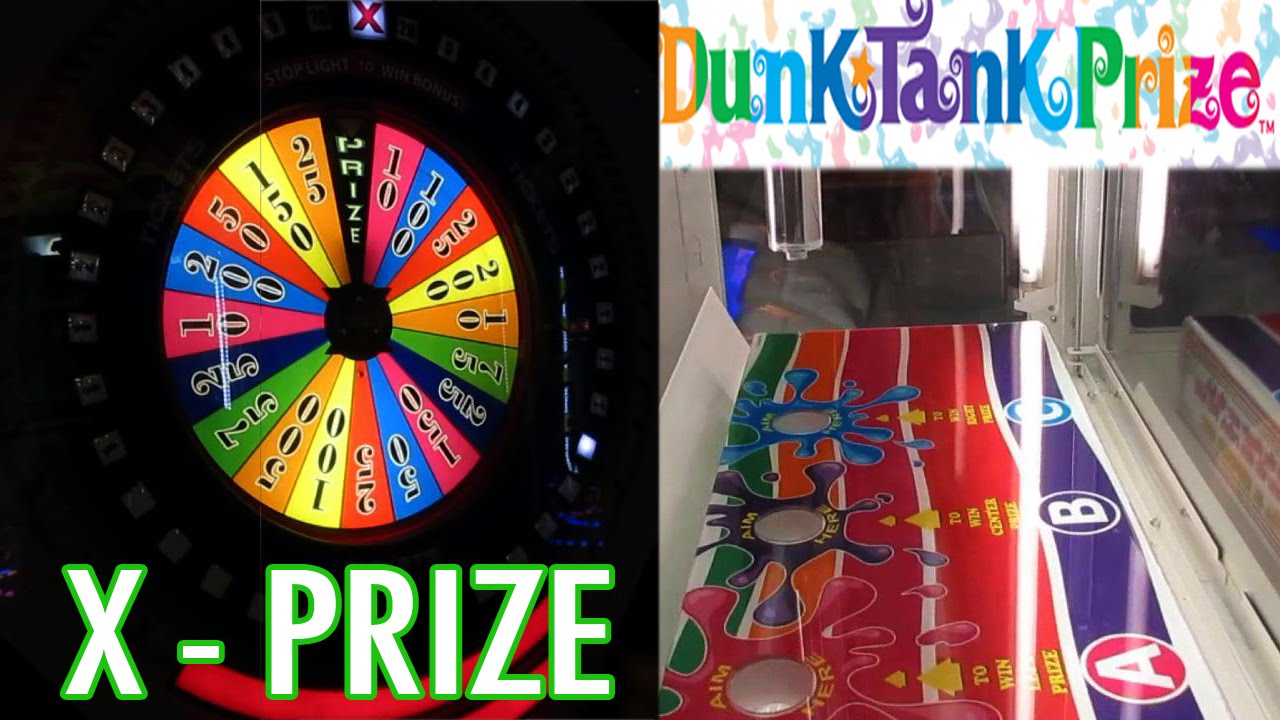 X PRIZE & DUNK TANK PRIZE - Can we win anything? ARCADE REDMPTION