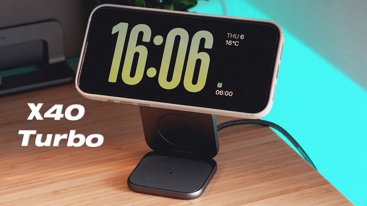 Распаковка и обзор складной беспроводной зарядной подставки KUXIU X40 Turbo 25 Вт MagSafe