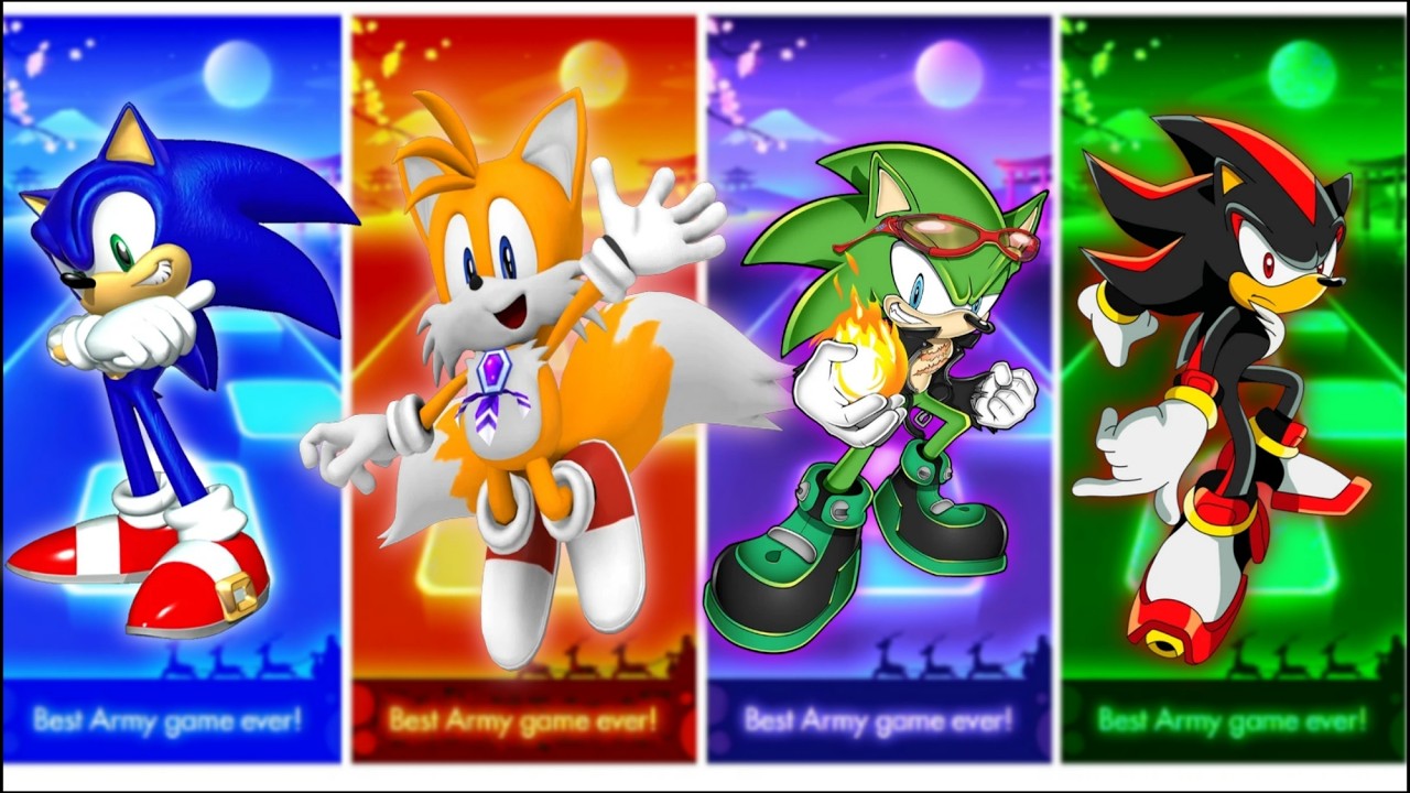 Sonic 🔴 Tails 🔴 Sonic 🔴 Shadow - Tiles hop