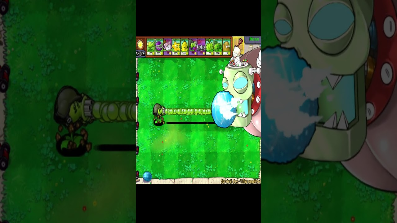 Super Gatling Pea vs Dr Zomboss #drzomboss #plantsvszombies #shorts
