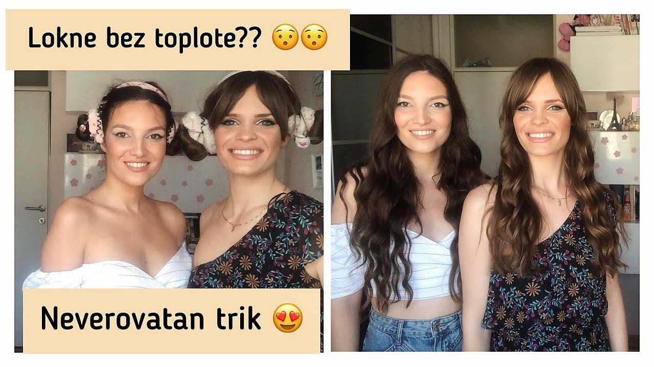 UVIJANJE KOSE BADEMANTILOM? Lokne bez toplote, lako i brzo (heatless curls)  | Two Dolls ❤