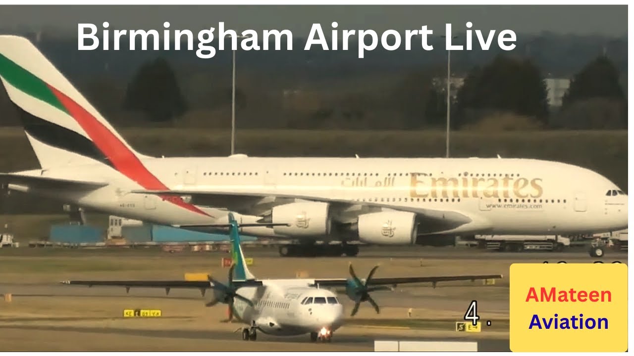 Plane spotting : Live Stream : Birmingham Airport : Jan 25 2026 #live #aviation #airport