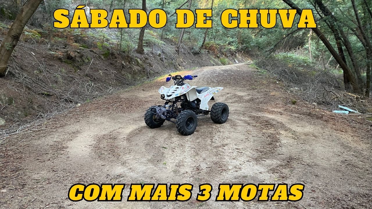 Sábado de chuva com companhia de mais 3 moto 4
