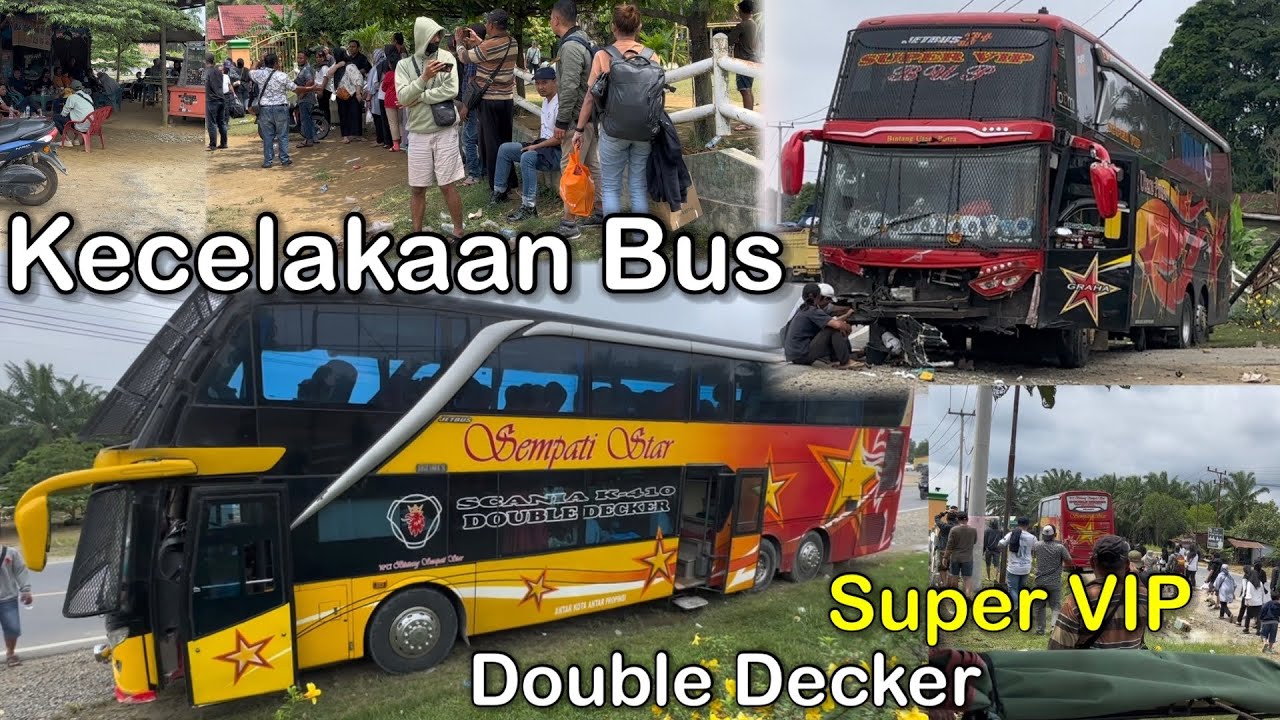 Kecelakaan Bus Dengan Ambulans || Super VIP Double Decker