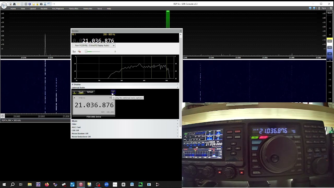 ftdx3000 + sdr console + n1mm + omnirig + com0com