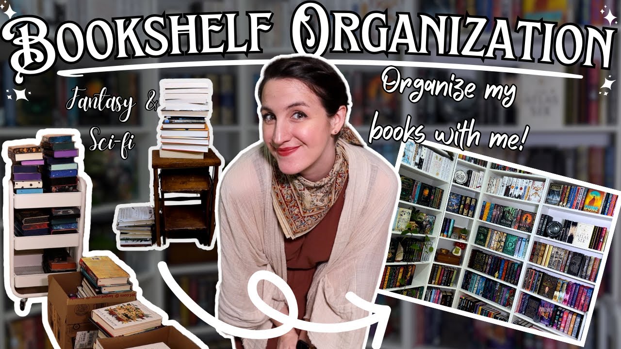 Organize My Fantasy Bookshelves With Me + Mini Bookshelf Tour! || Home Library Organization
