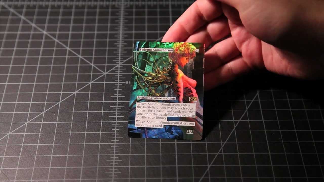 MTG FOIL ALTERED ART SOLEMN SIMULACRUM  ♕ SPELLSCOOP.COM ♕
