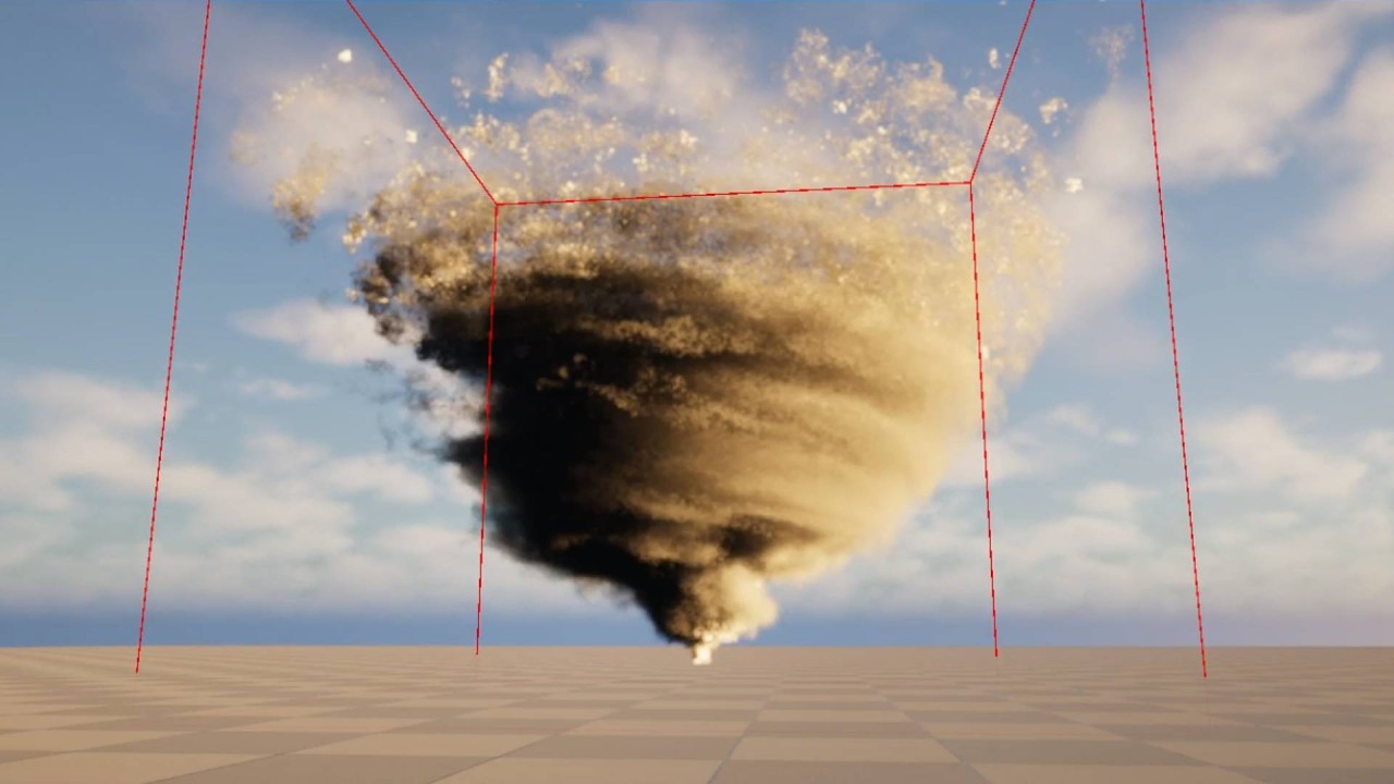 Unreal Engine 5.7 preview: Twister  Tornado animation. 初学者虚幻5.7 : 制造旋风/龙卷风动画