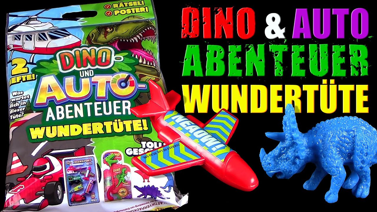 XXL Dino & Auto Abenteuer Wundertüte Nr. 2 - auspacken - mit jeder Menge Spielzeug