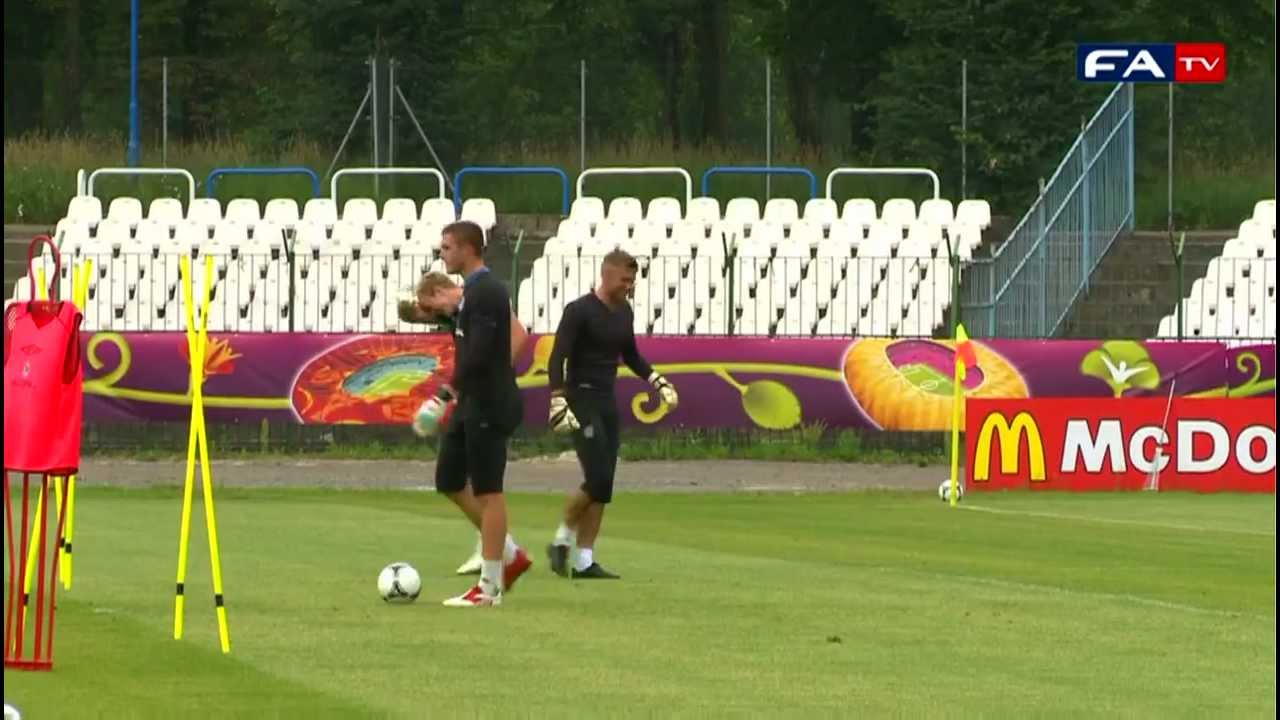 England Goalkeepers' Training Session 22/06/12 - England v Italy 24/06/12 - Euro 2012 | FATV