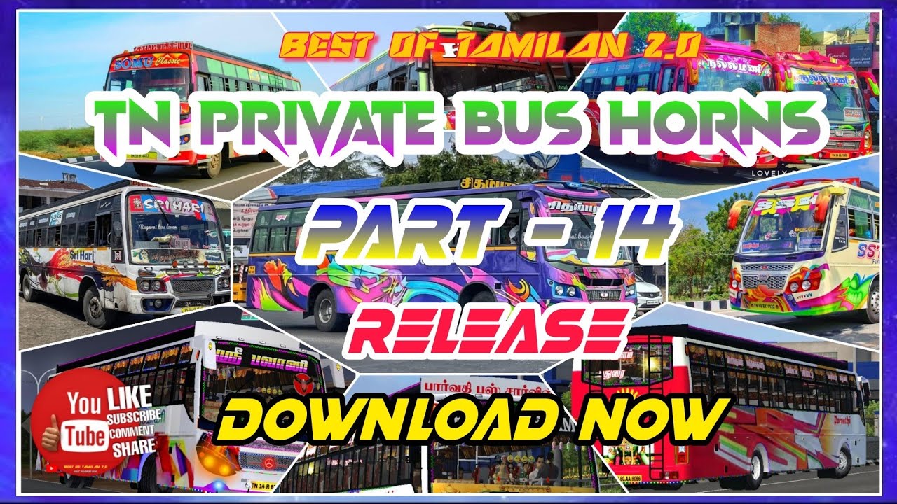 🎀🎷TN PRIVATE BUS 🌟🤩 HORNS 🔊 PART - 14 RELEASE ‼️ DOWNLOAD NOW ⏬🤩🤩