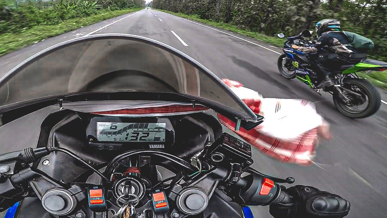 YAMAHA R15 V3 BS4 VS BS6 | HIGHWAY BATTLE | With Crazy Girl