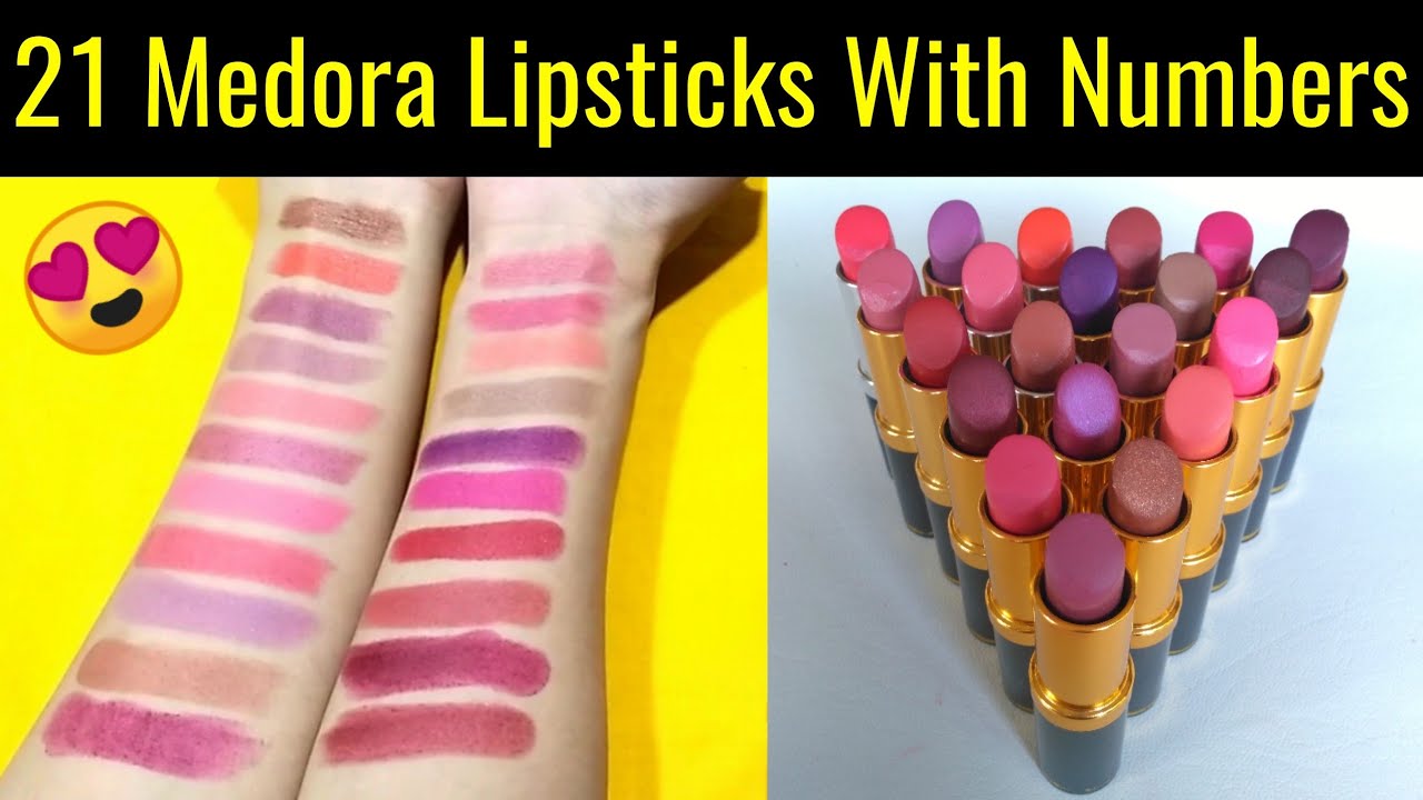 Medora Lipsticks Shades With Numbers | Medora Lipstick Colour | Review