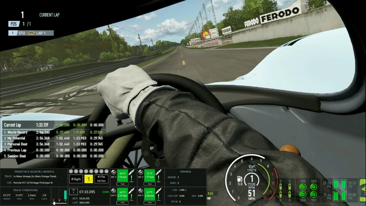 Project Cars 2 - Porsche 917LH - Vintage LeMans - World Record + Setup