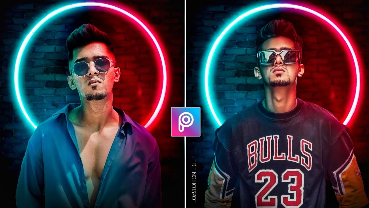 Ring light dual effect edit || picsart creative photo edit