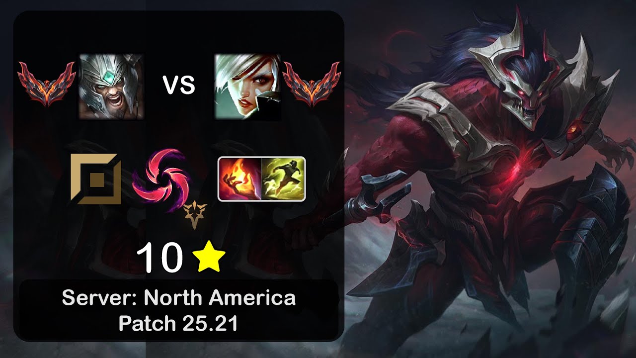 Tryndamere Top vs Riven - NA GrandMaster - Patch 25.21