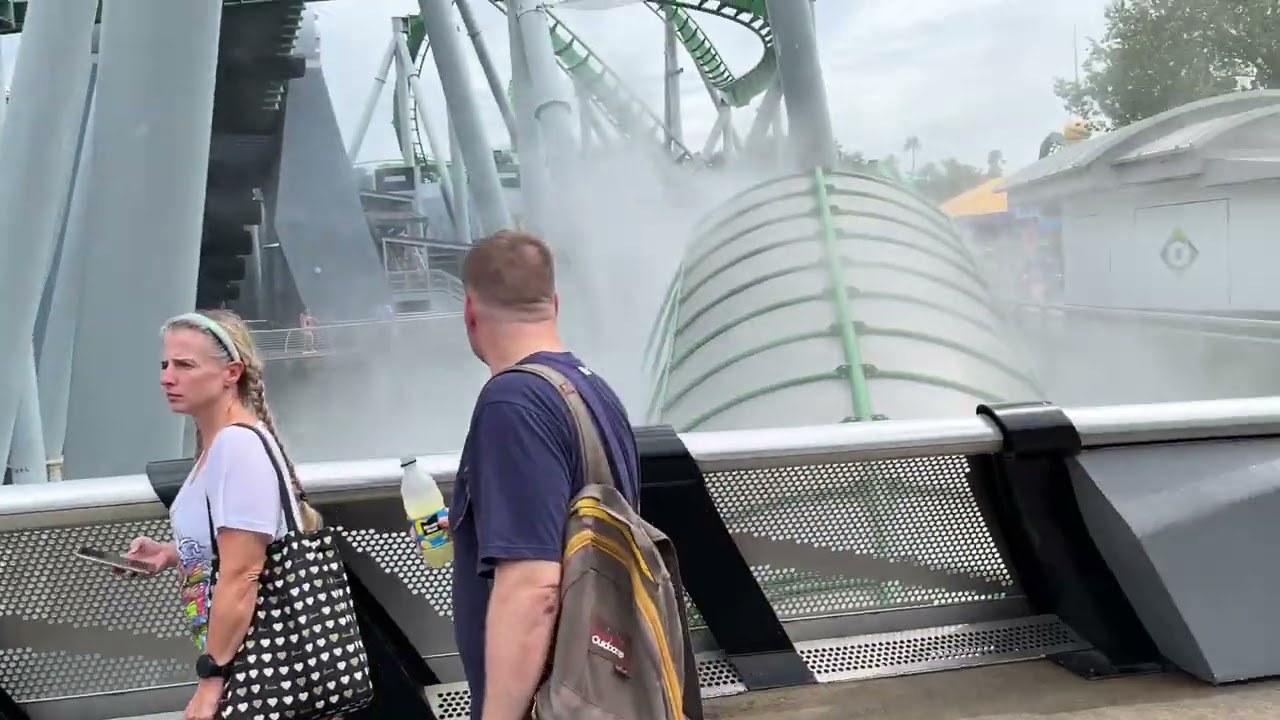 Islands Of Adventure The Incredible Hulk Coaster Off-Ride Footage (No Copyright)