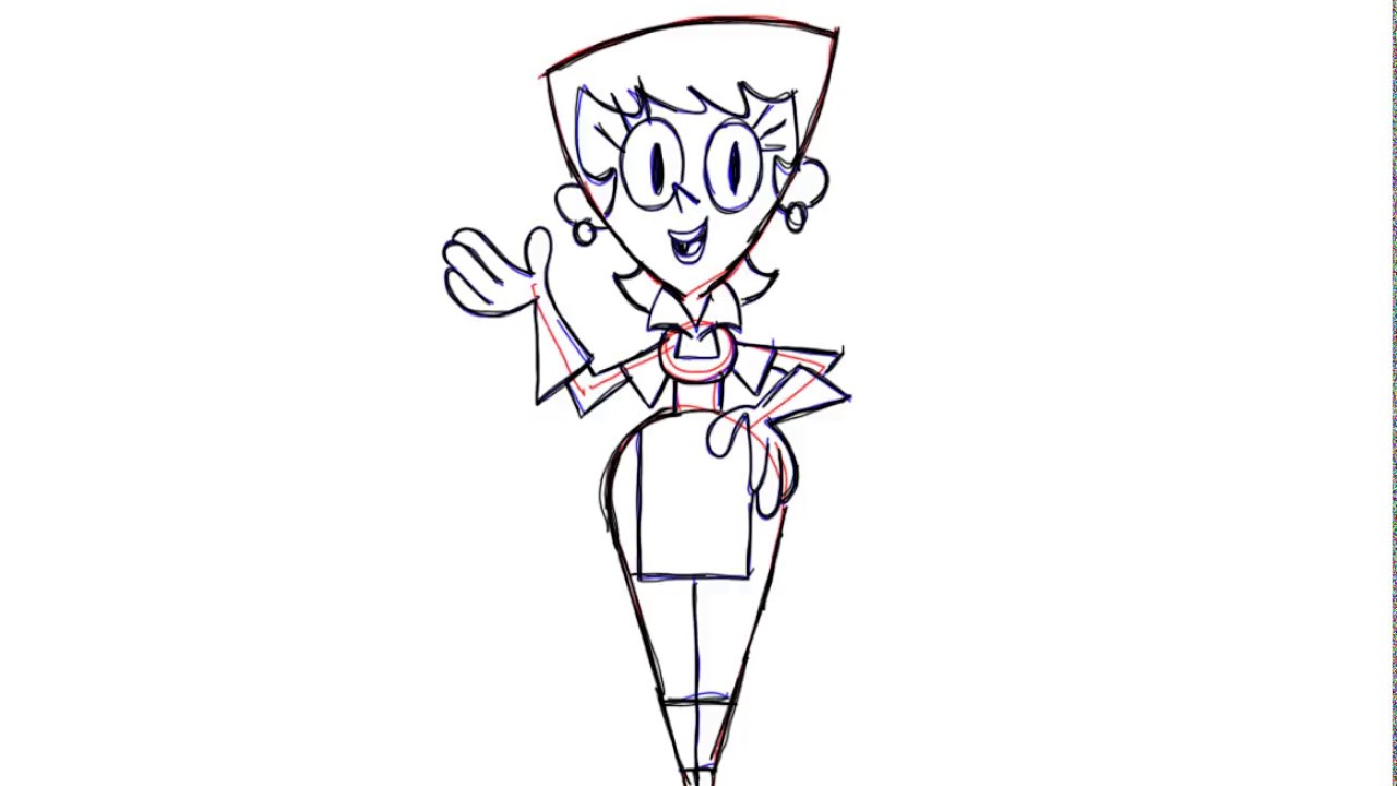 how to draw dexters mom from dexters lab