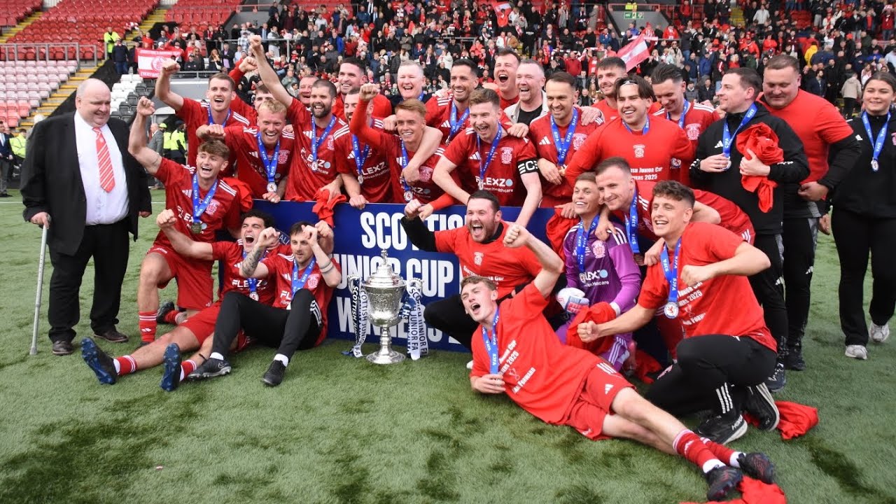 Scottish Junior Cup final 2024/25. Johnstone Burgh 1-1 Tranent (Burgh win 4-2 on penalties)