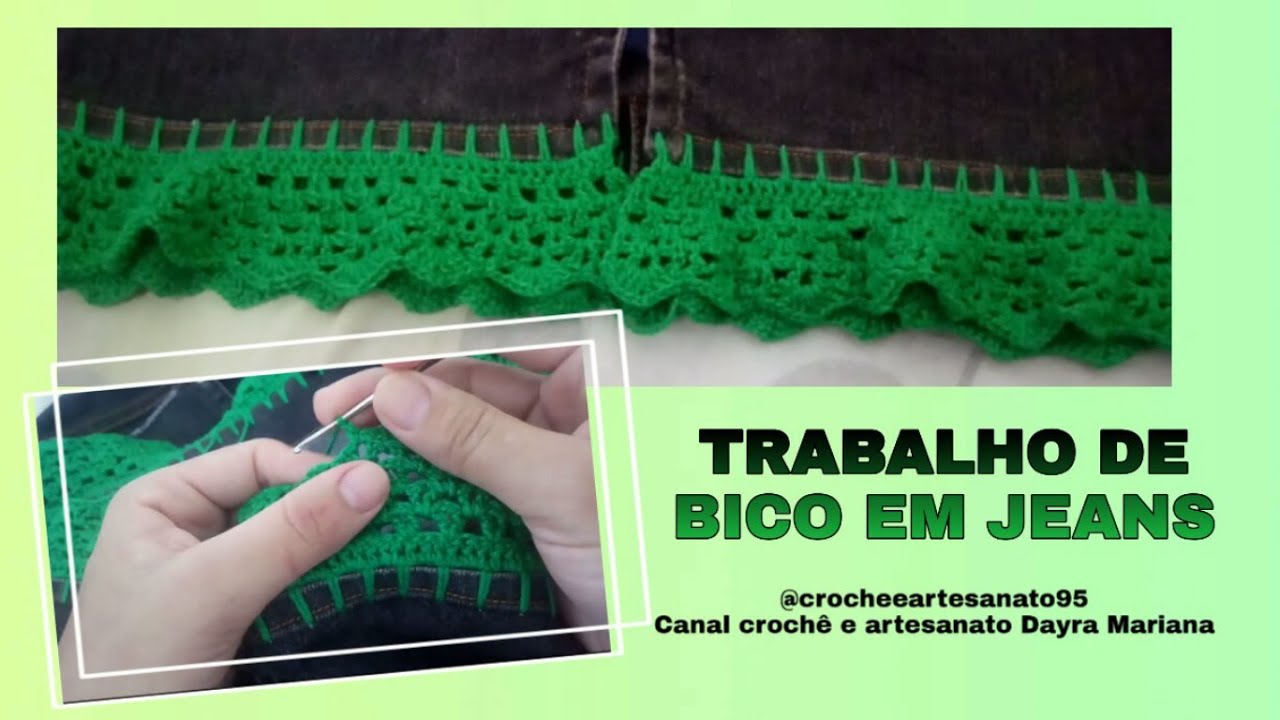 Trabalho de bico de crochê