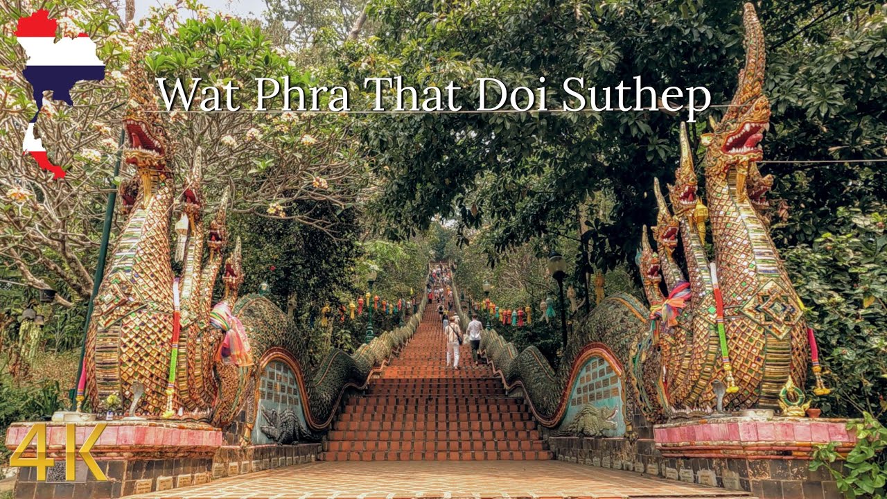 Walking Wat Phra That Doi Suthep Thailand 🇹🇭 | Stunning Chiang Mai Temple in 4K