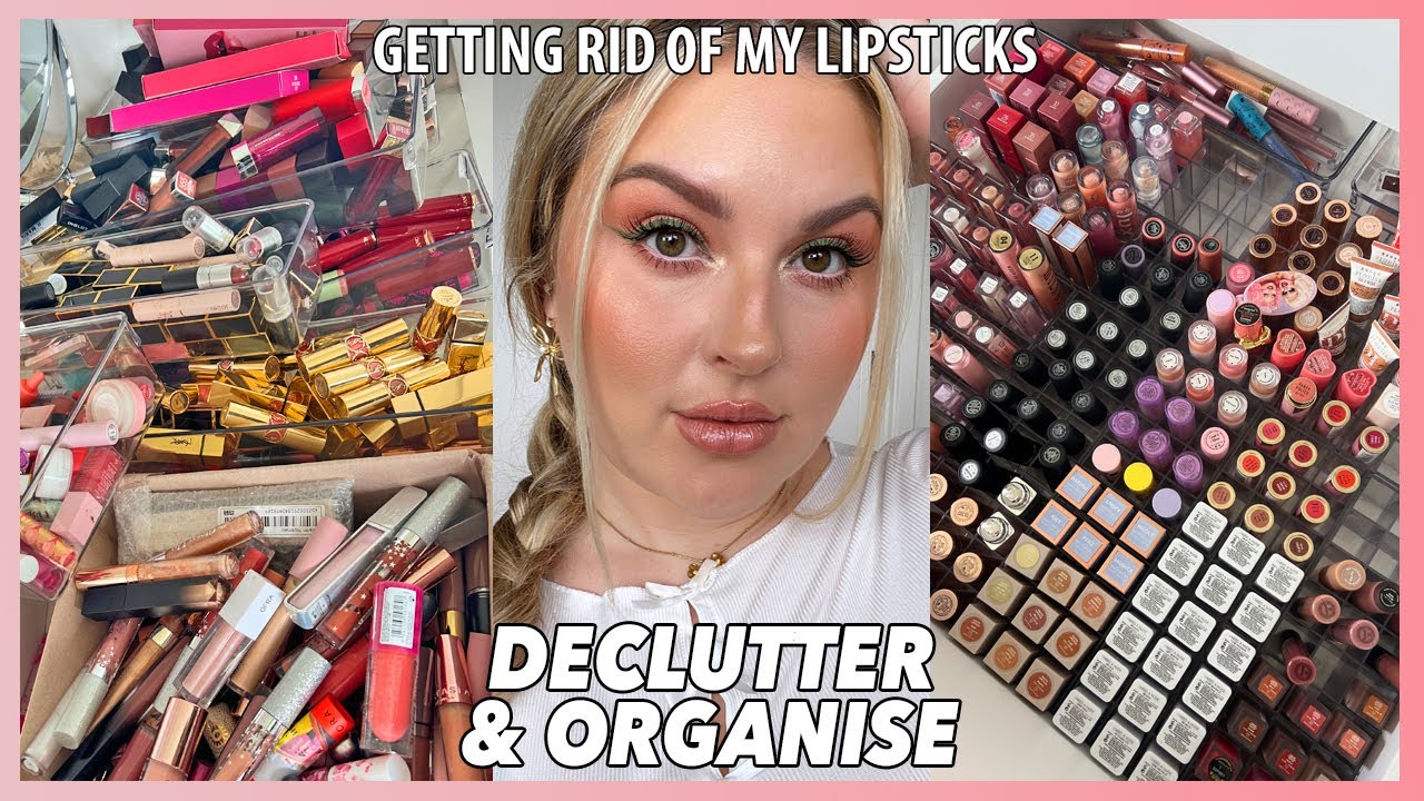Declutter 🗑️ DUMPING MOST OF MY LIPSTICK COLLECTION! 🚫💄 nostalgia overload