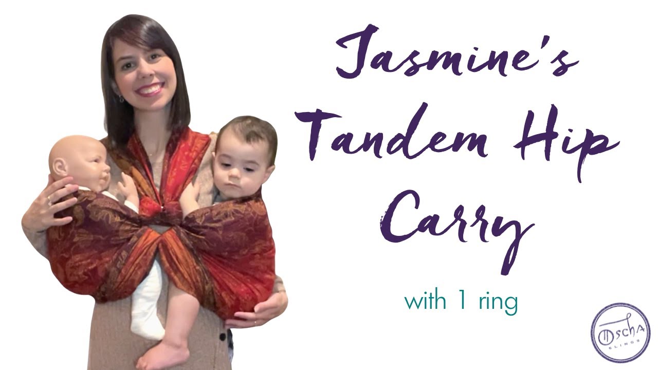 Jasmine's Tandem Hip Carry | Woven Wrap Tutorial for Twins/Two Babies
