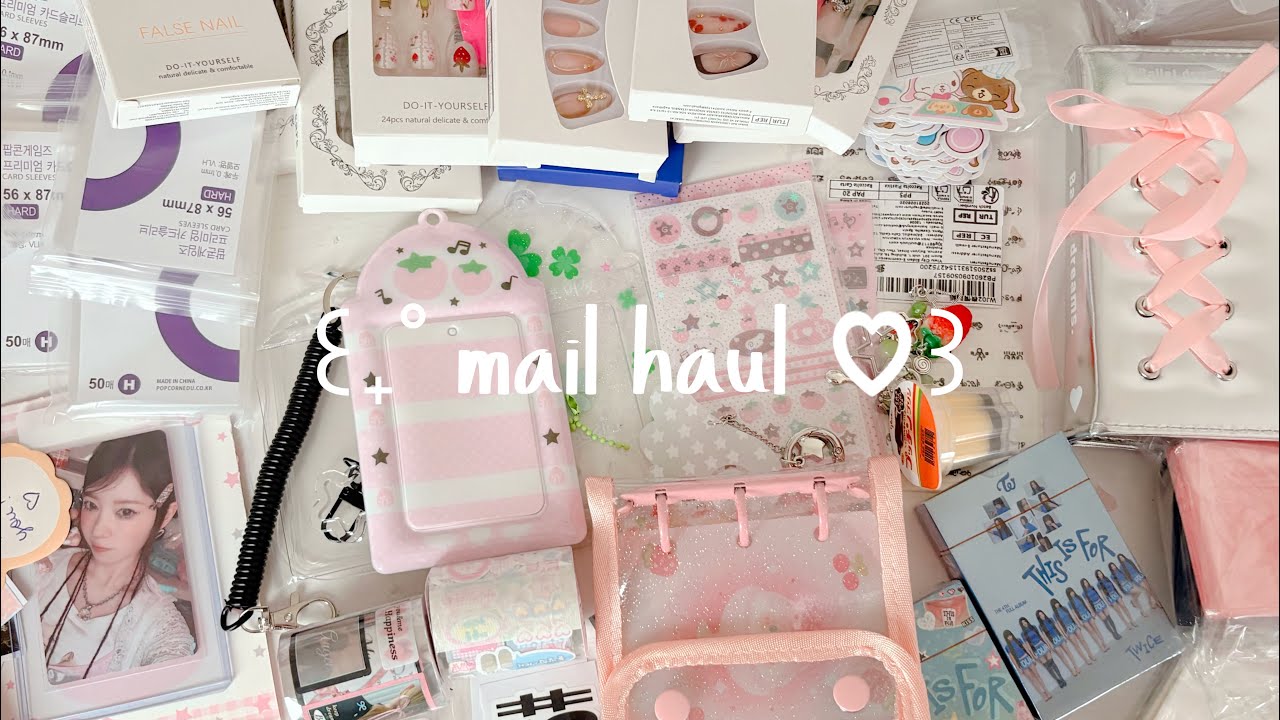 ꒰₊˚ mail haul (restocking, new binders and photocard haul)