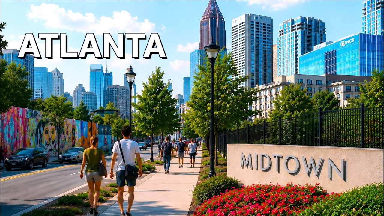 Atlanta Midtown Summer Heatwave 2026 Walk | 4k Atlanta Georgia