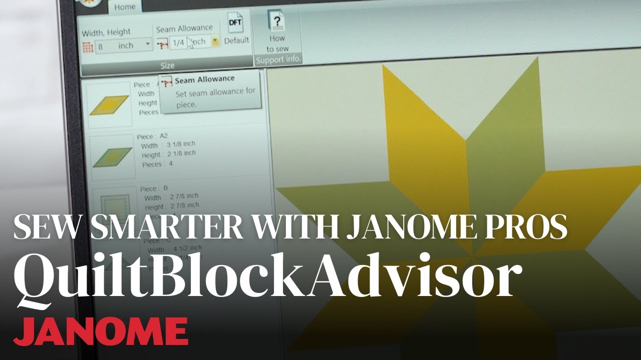 Шейте умнее с Janome: QuiltBlockAdvisor