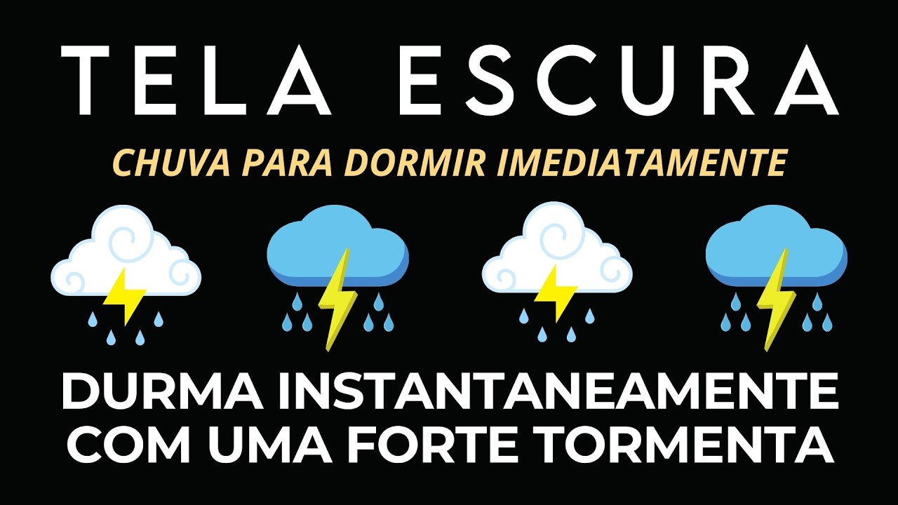 ⛈️ Tempestade Calmante para Relaxamento Profundo | Sons de Chuva e Raios para Alívio do Estresse