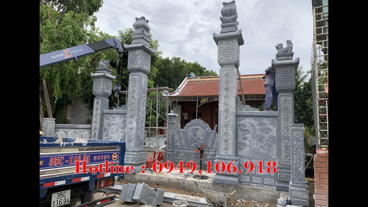 Xây cổng đá nhà thờ họ NGUYỄN ĐÌNH tại ĐÔ LƯƠNG - NGHỆ AN