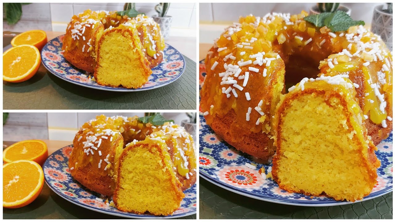 هدا هو وقتو🍊🍊كيك البرتقال روعة غي بجوج بيضات فقط🤩🤩