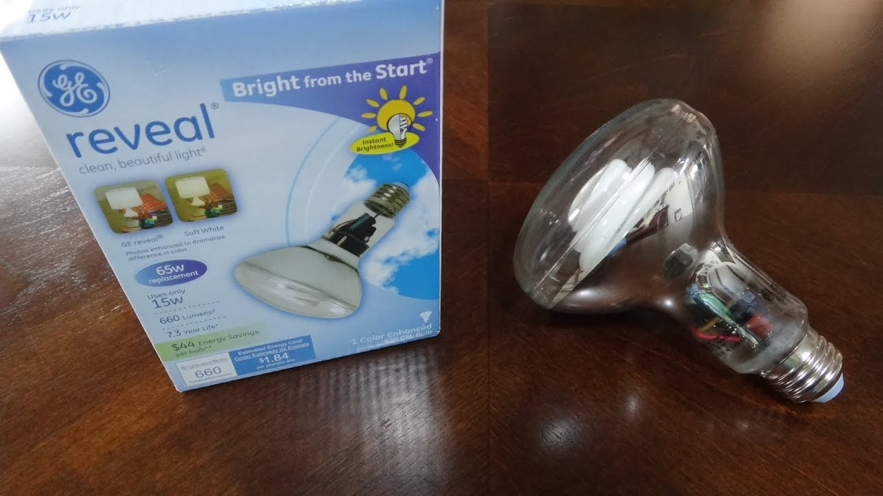 GE Hybrid Reveal Fluorescent and Halogen CFL Flood Bulb