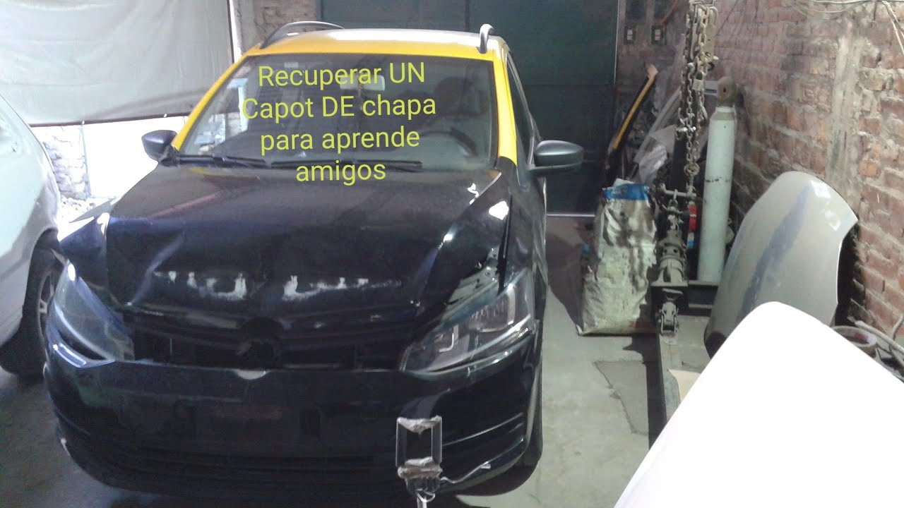 Chapa un chocados dé frente Recuperar un capot de un Volkswagen Suran