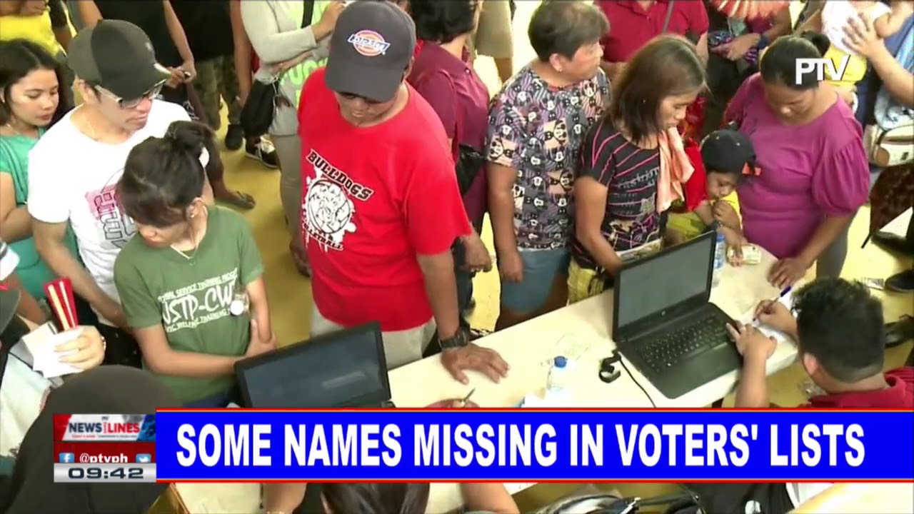 Some names missing in voters' lists
