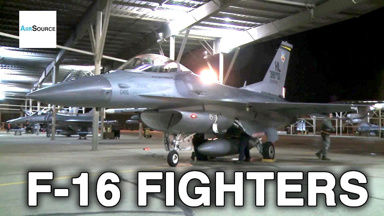 F-16 Fighters Operations & Night Takeoffs - 388th FW Surge Operations