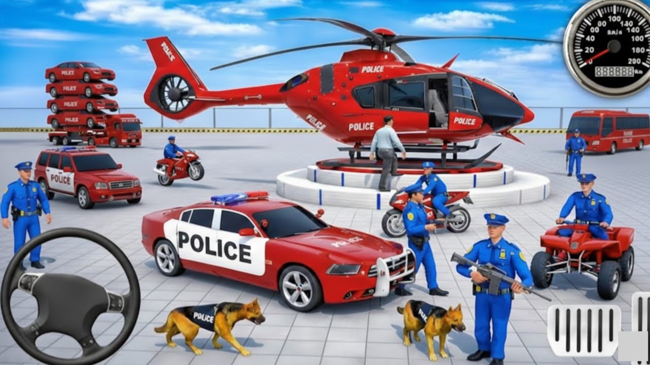 Police Car Chase Simulator 3D- Real City Cop Pursuit Gameplay (Android Gaming)