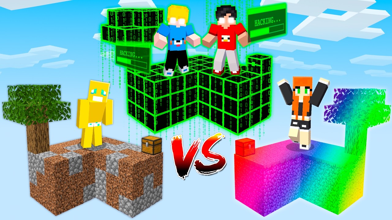 Evoluímos até ILHA de HACKER no Minecraft!