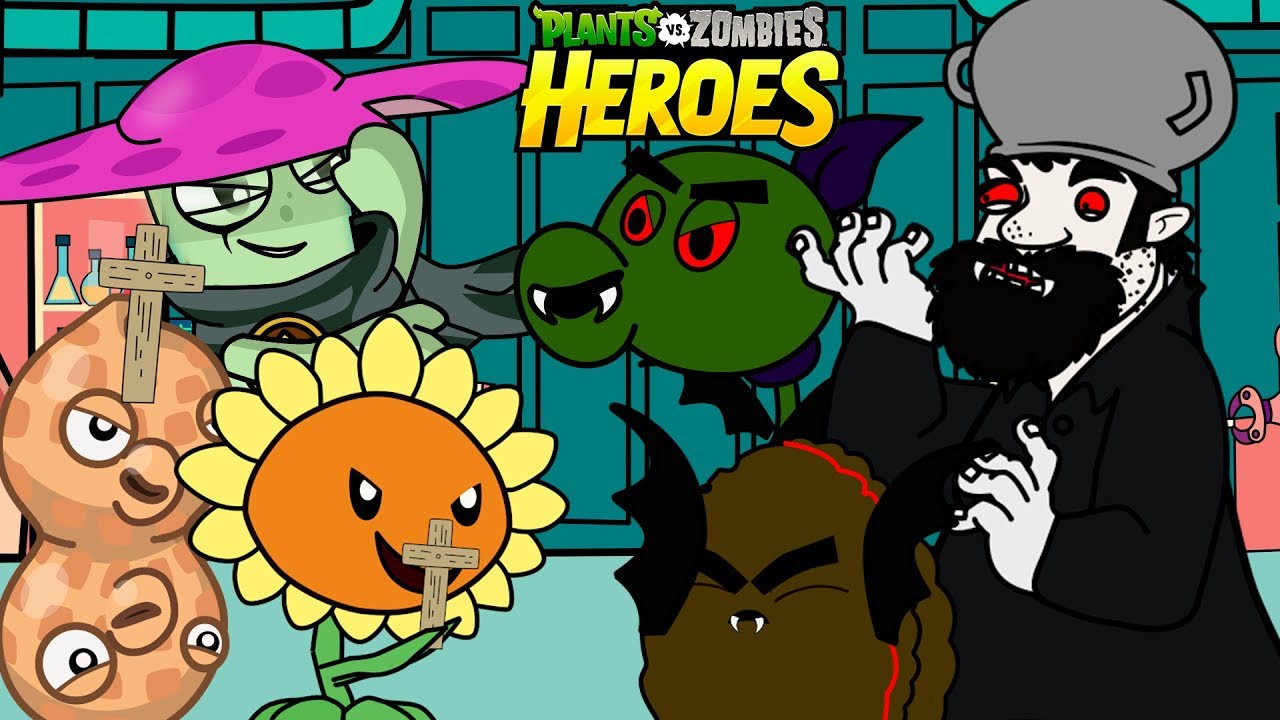 PLANTS VS ZOMBIES HEROES - Episode 18-22 - CRAZY DAVE VAMPIRE ANIMATION!