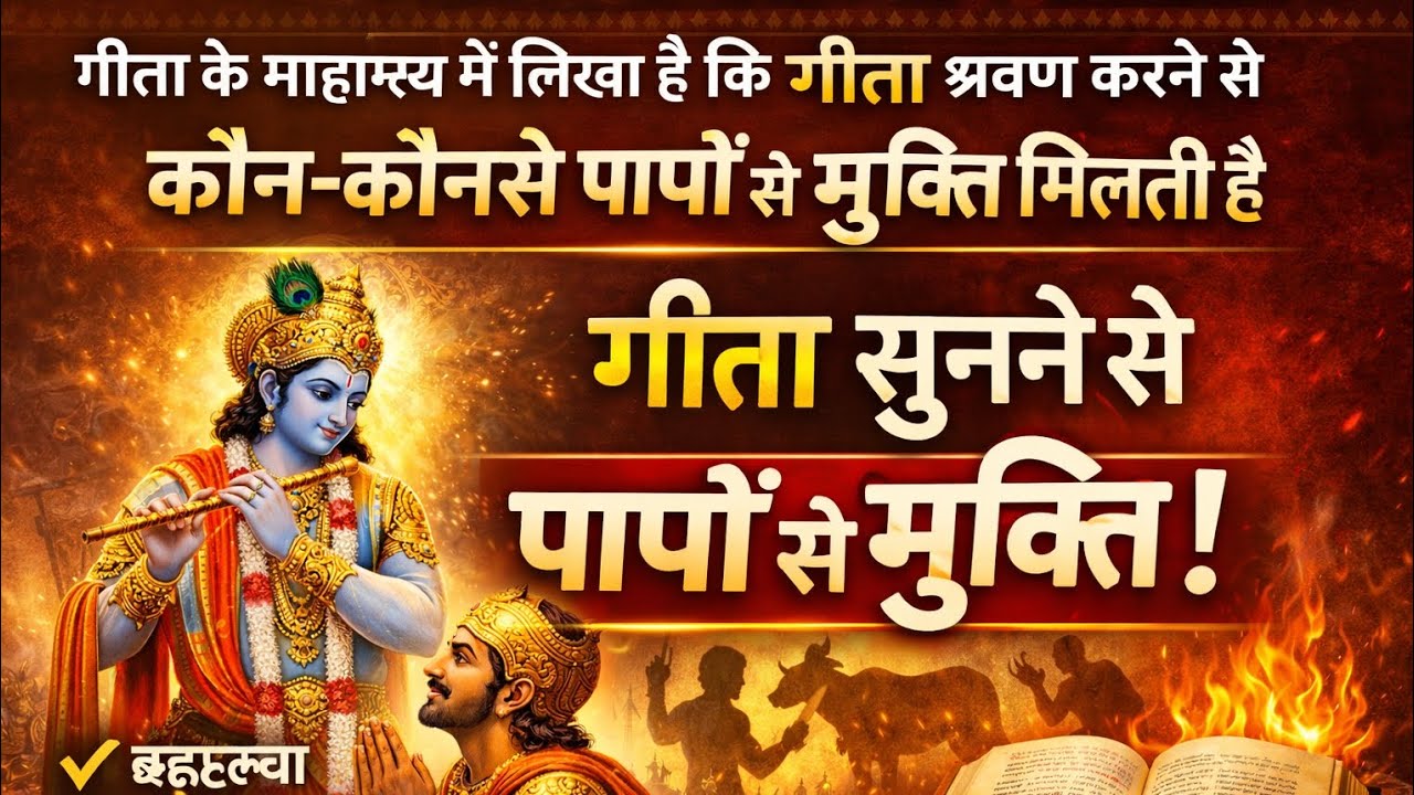 Bhagavad Gita का महात्म्य – गीता सुनने से कौन-कौन से पापों से मुक्ति मिलती है?