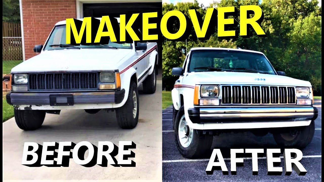 Jeep Comanche Makeover! NOS Bumper, Grille, Headlight Bezels + Headlights & Turn Signals!