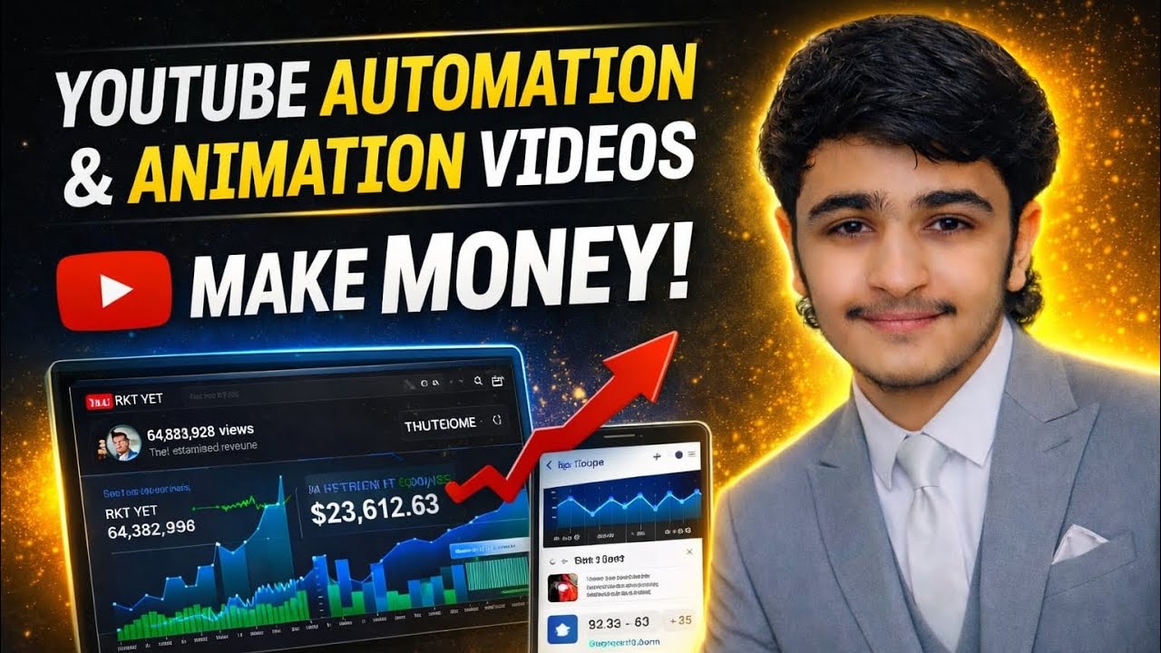 YouTube automation and animation Can't Stop this is earning platform high income
