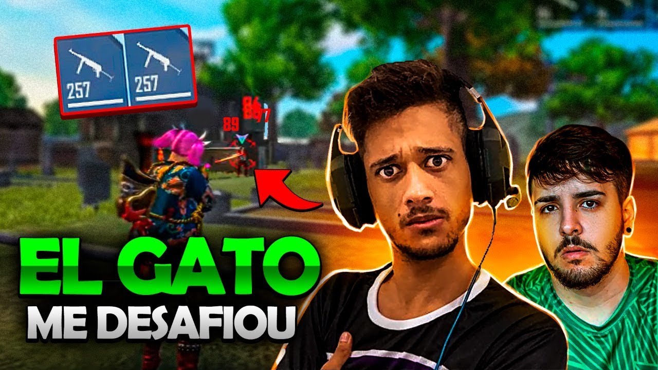 EL GATO ME DESAFIOU E JOGUEI COM 2 MP40 FREE FIRE!