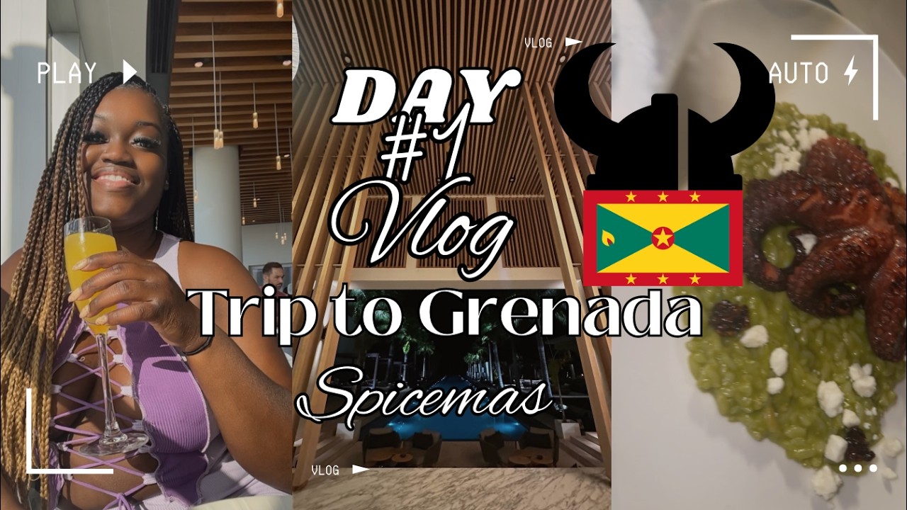 Trip to Grenada for Carnival / Spicemas Day 1 Vlog. Woburn Villas. Silversands Restaurant.