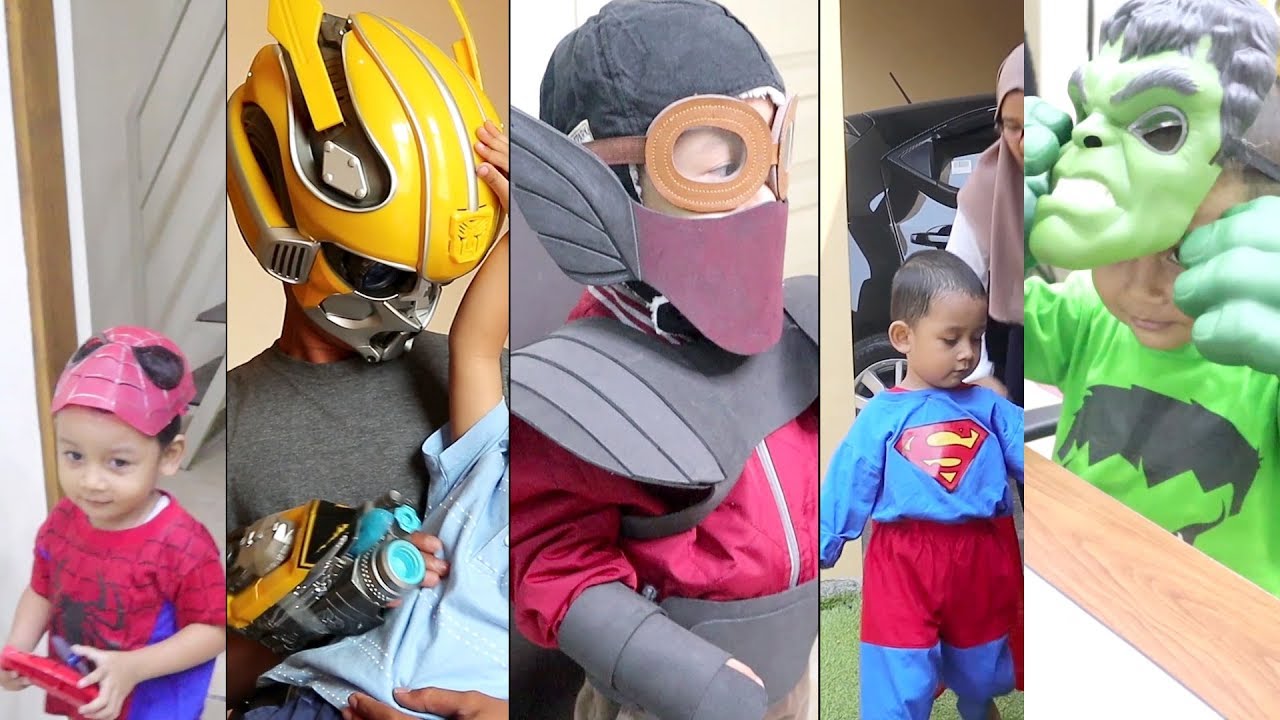 Parodi Superhero Spiderman, Gundala, Bumble Bee, Superman, Thanos