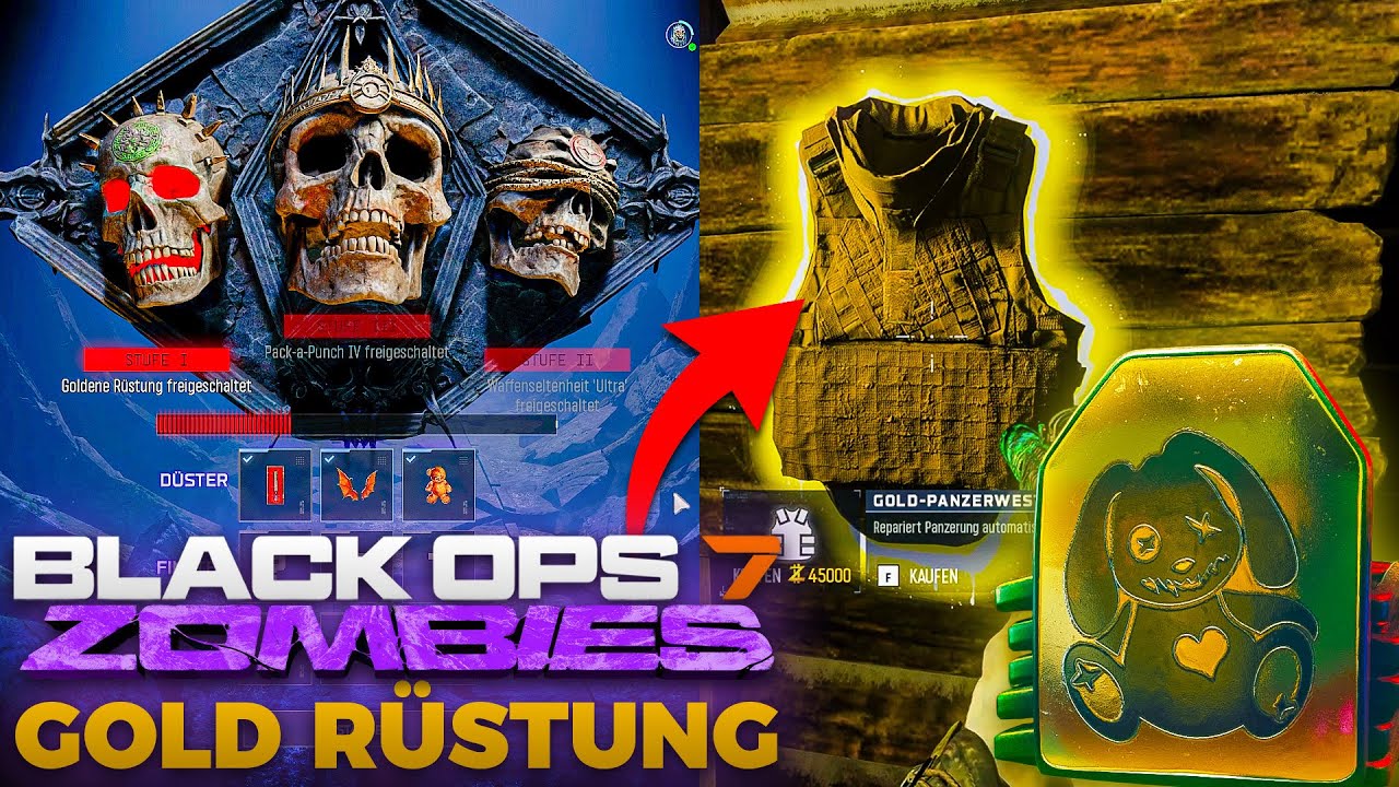 GOLDENE RÜSTUNG & Stufe 1 Relikte SCHNELL im Verflucht Modus freischalten! (Black Ops 7 Zombies)